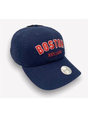 BOSTON Bay State Apparel Baseball Cap Hat Adjustable Size  Navy Blue Red